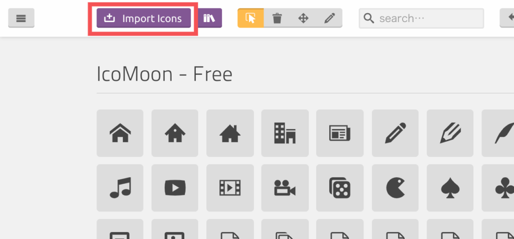 Import Icons