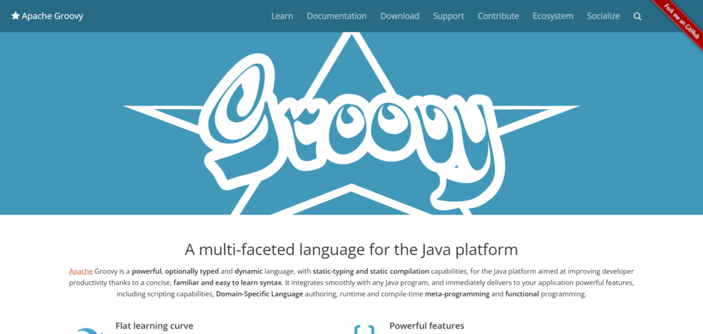 プログラミング言語「Groovy」の公式サイト